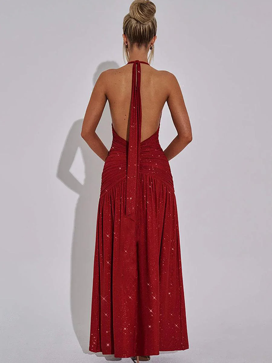 Halter Backless Sequin Plung Prom Dress MYC2020 Halter Backless Sequin Plung Prom Dress MYC2020