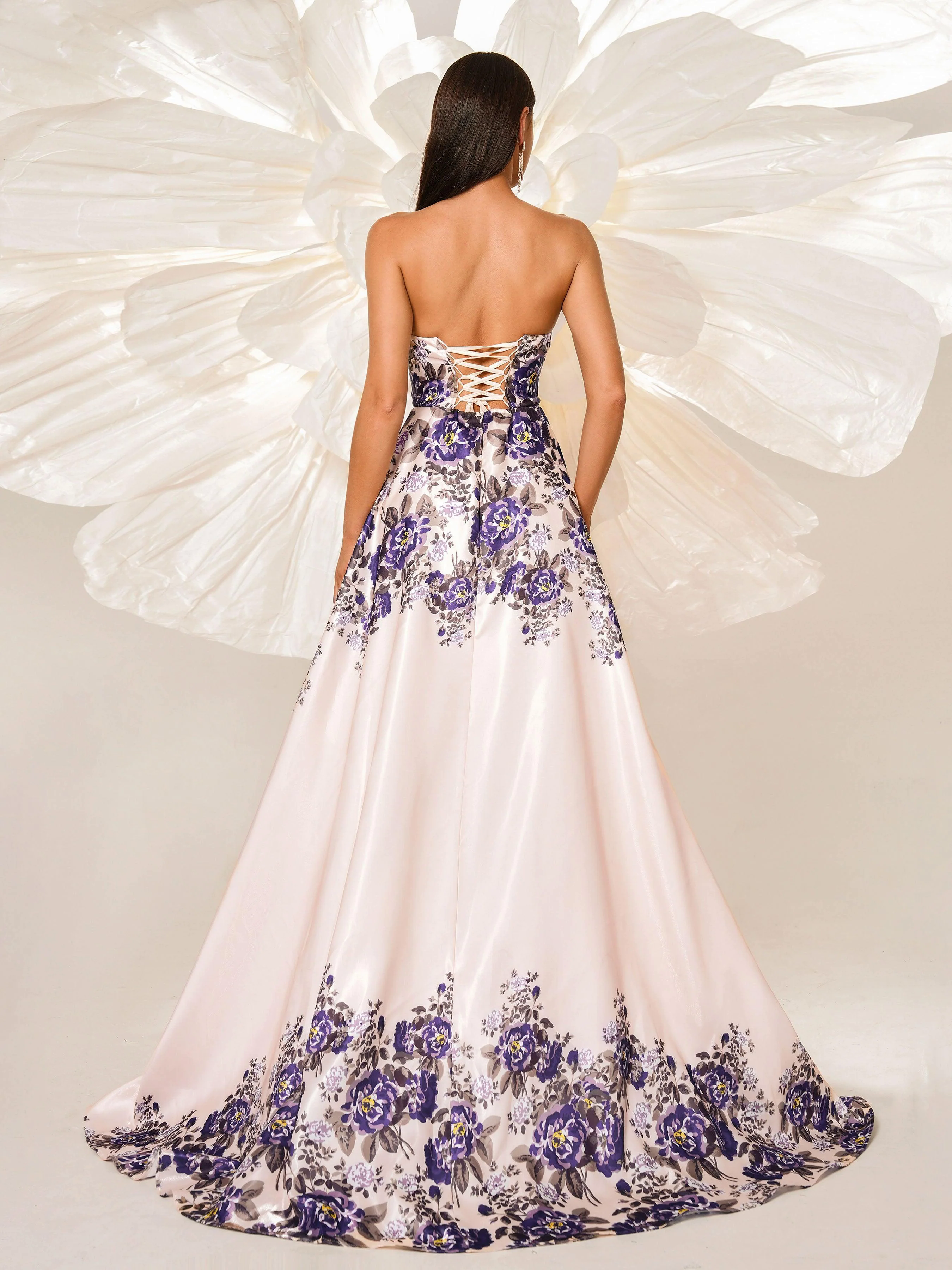 A-line Floral Sweetheart Neck Prom Dress RJ11910 A-line Floral Sweetheart Neck Prom Dress RJ11910