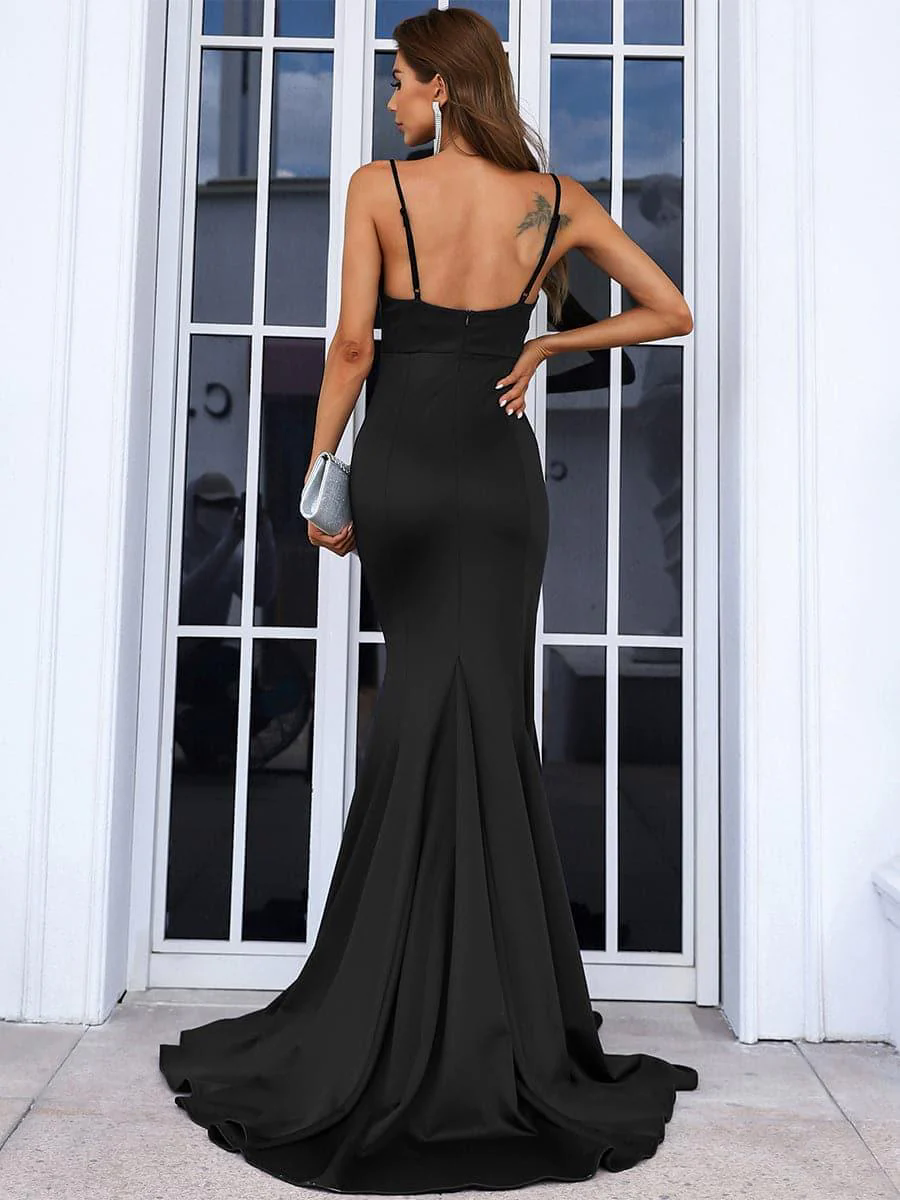 Sequin Insert Backless Mermaid Evening Dress XJ514 Sequin Insert Backless Mermaid Evening Dress XJ514