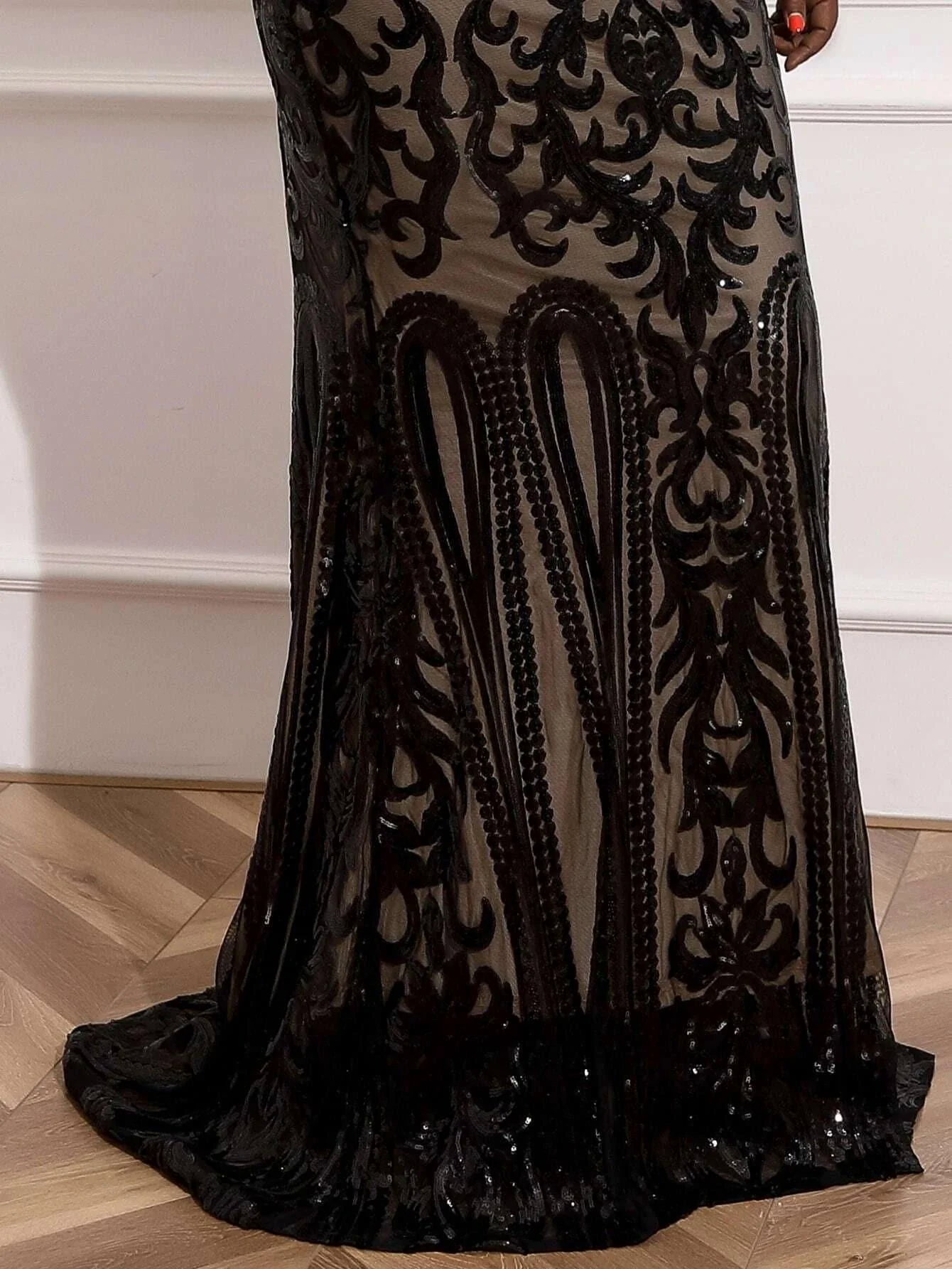 Plus Mermaid Hem Sequin Prom Dress P0017 Plus Mermaid Hem Sequin Prom Dress P0017